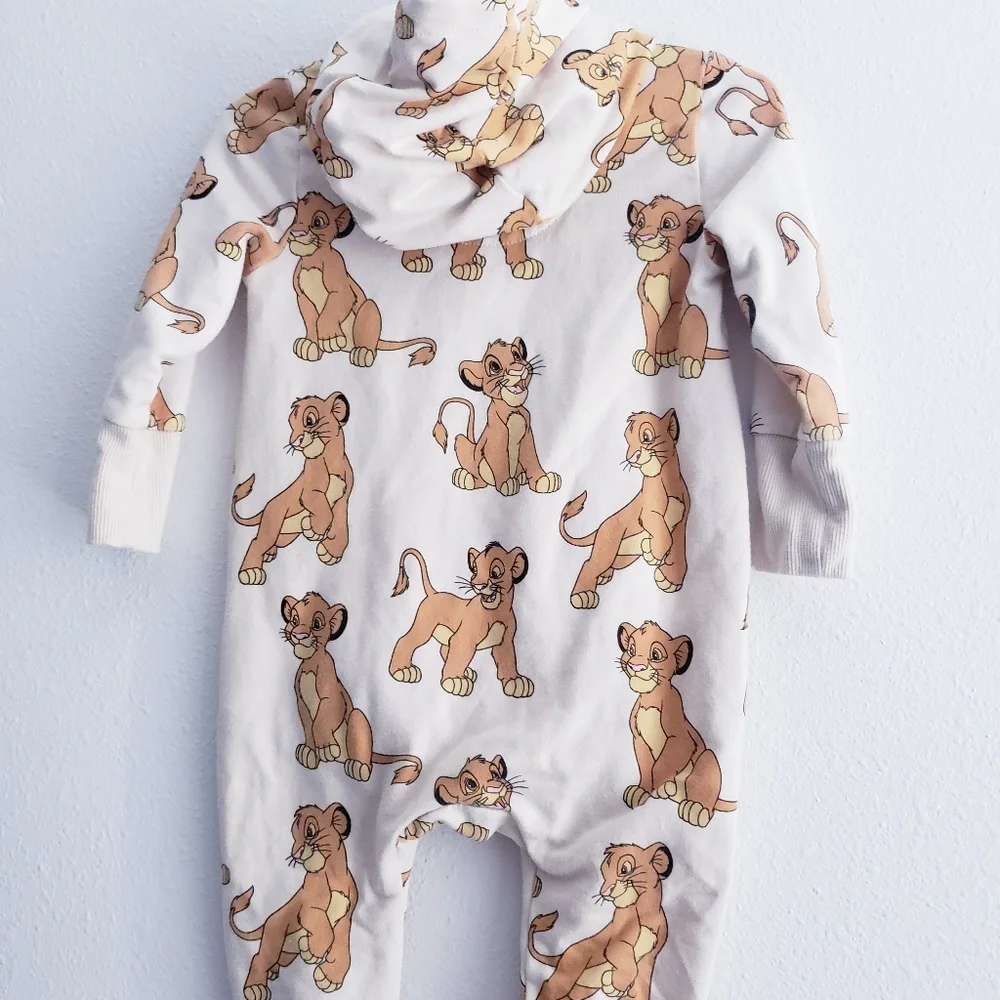 H&M Disney Lion King Simba Long Sleeve Onesie Hoodie - Picture 7 of 8